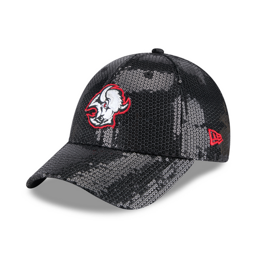 Women's New Era 9FORTY Buffalo Sabres Alternate Logo Black Sequin Hat