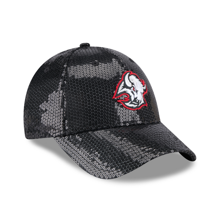 Women's New Era 9FORTY Buffalo Sabres Alternate Logo Black Sequin Hat