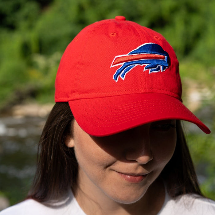 Women's New Era 9TWENTY Bills Charging Buffalo Red Adjustable Hat
