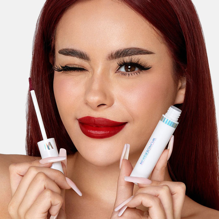 Wonderskin - Wonder Blading All-Day Lip Stain - Hayley (Rich Neutral Red) KIT