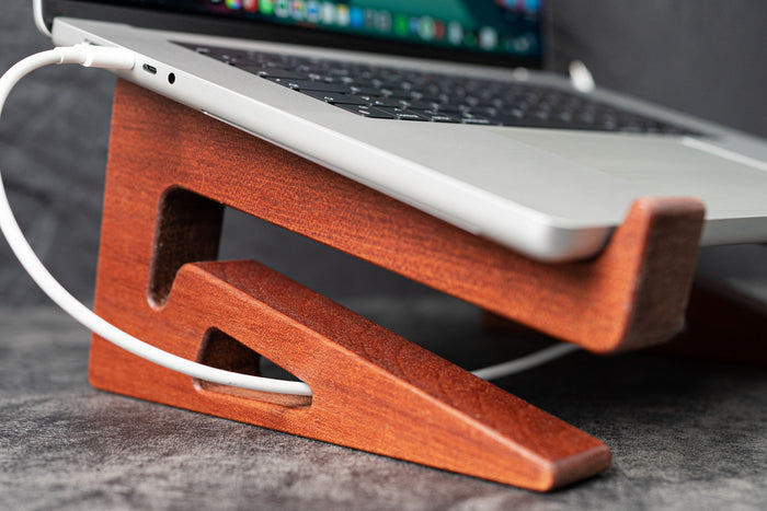 Wooden Laptop Stand for MacBook - Mahogany