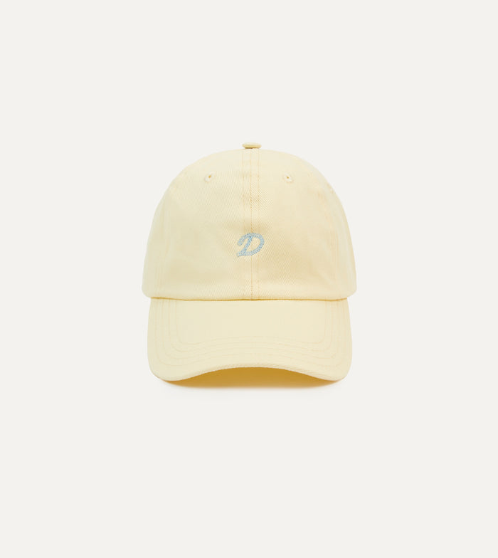 Yellow Chainstitch 'D' Cotton Twill Baseball Cap