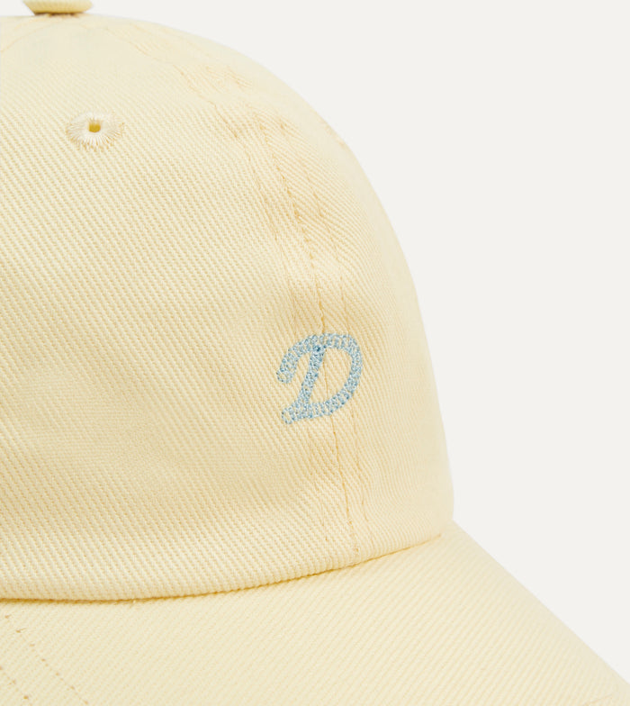 Yellow Chainstitch 'D' Cotton Twill Baseball Cap