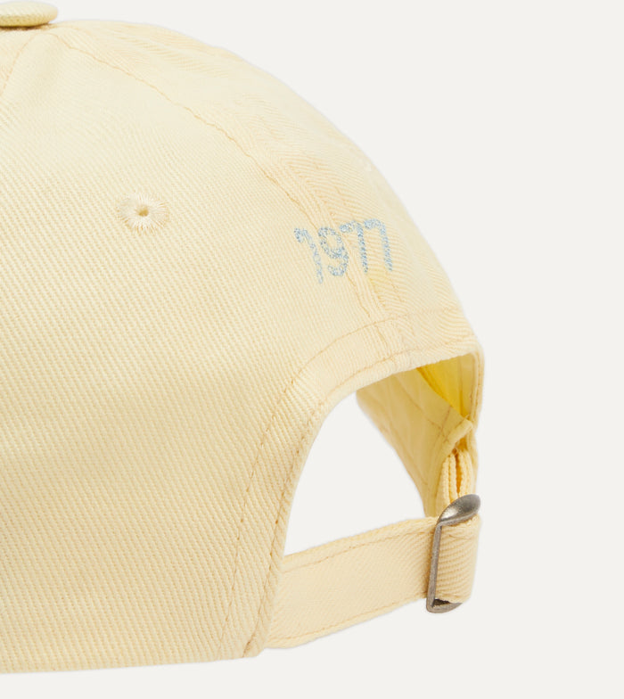 Yellow Chainstitch 'D' Cotton Twill Baseball Cap