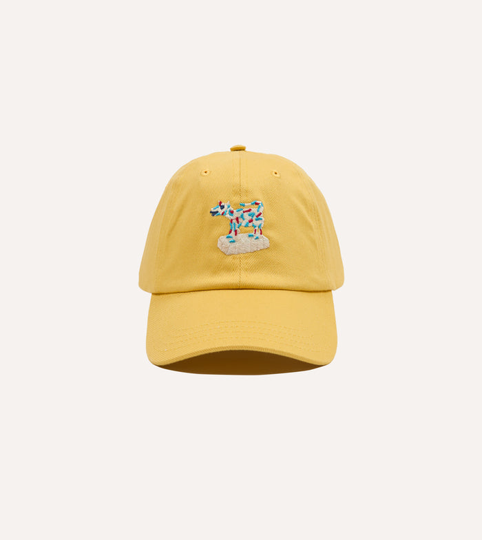 Yellow 'Cow Figurine' Cotton Twill Baseball Cap