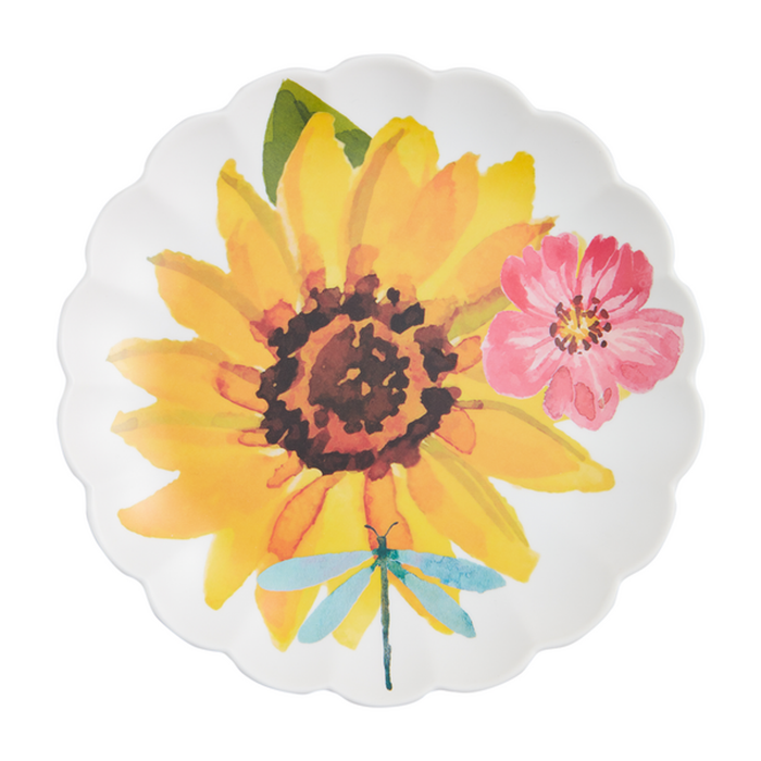 Yellow Flower Outdoor Plate and Napkins