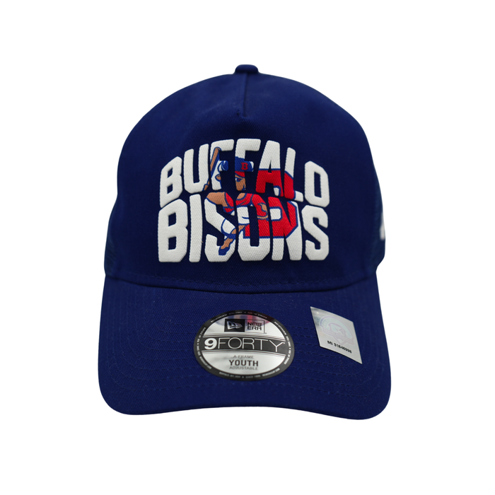Youth New Era 9FORTY Buffalo Bisons Chalk A-Frame Trucker Hat