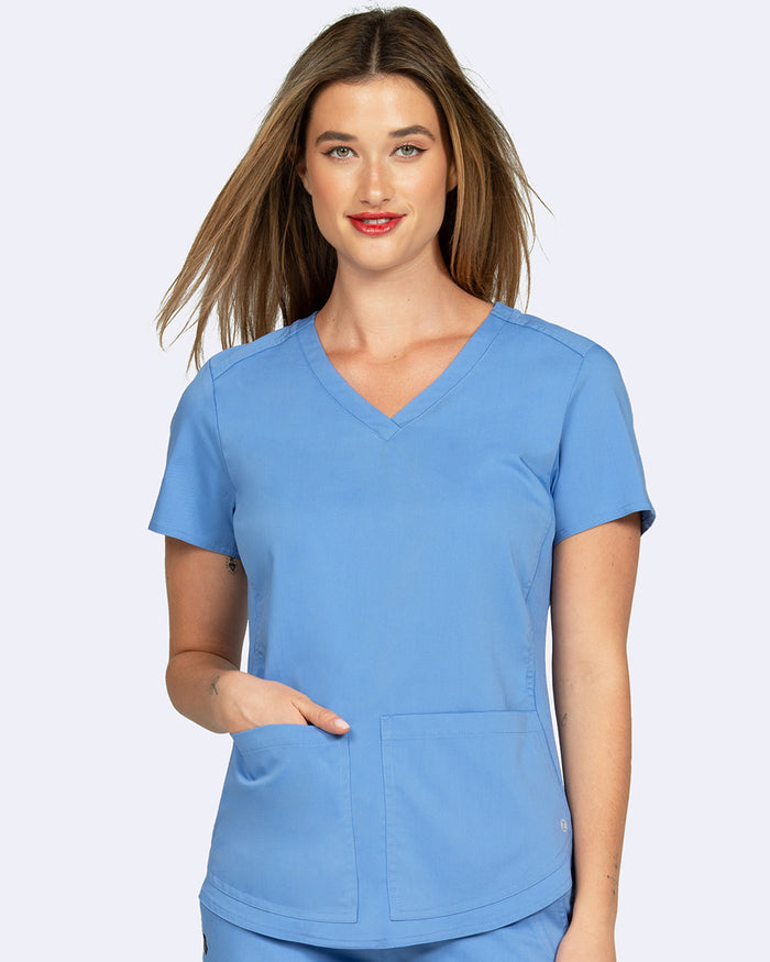 Zoe Alexandra Soho Side Knit Scrub Top