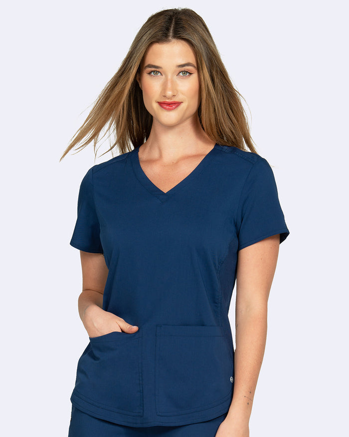 Zoe Alexandra Soho Side Knit Scrub Top