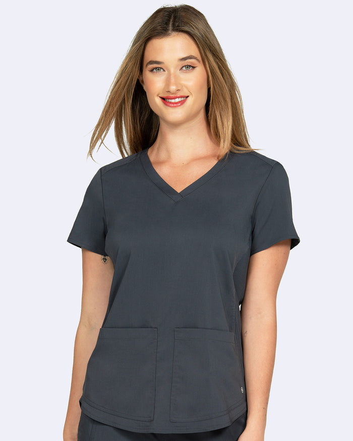 Zoe Alexandra Soho Side Knit Scrub Top